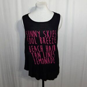 Miss Popular Beach Tee Black Large